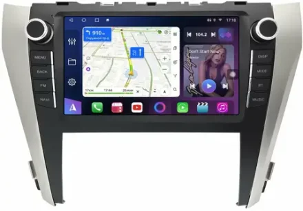 Магнитола Toyota Camry 55 2014-2018 (рамка с крутилками и кнопками) - FarCar BM9-2K-7044K9 монитор 9.5" 2K QLED на Android 14, TS10, 4+32Гб, CarPlay, 4G SIM-слот