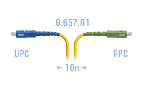 Патчкорд оптический  SC/UPC- SC/APC 3.00mm SM G.657.A1 10m