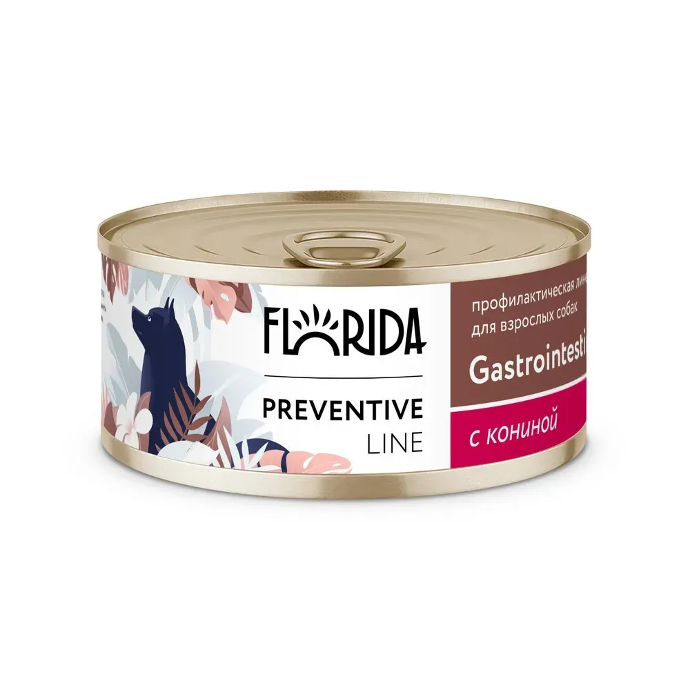 Консервы Florida Preventive Line Gastrointestinal для собак при расстройствах пищеварения, с кониной