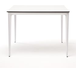 "Малага" обеденный стол из HPL 90х90см, цвет молочный, каркас белый