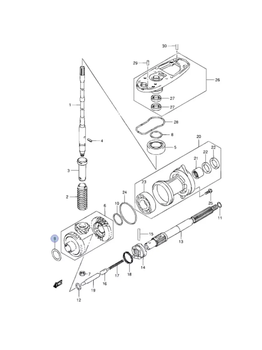Шайба регулировочная DF40-DF65