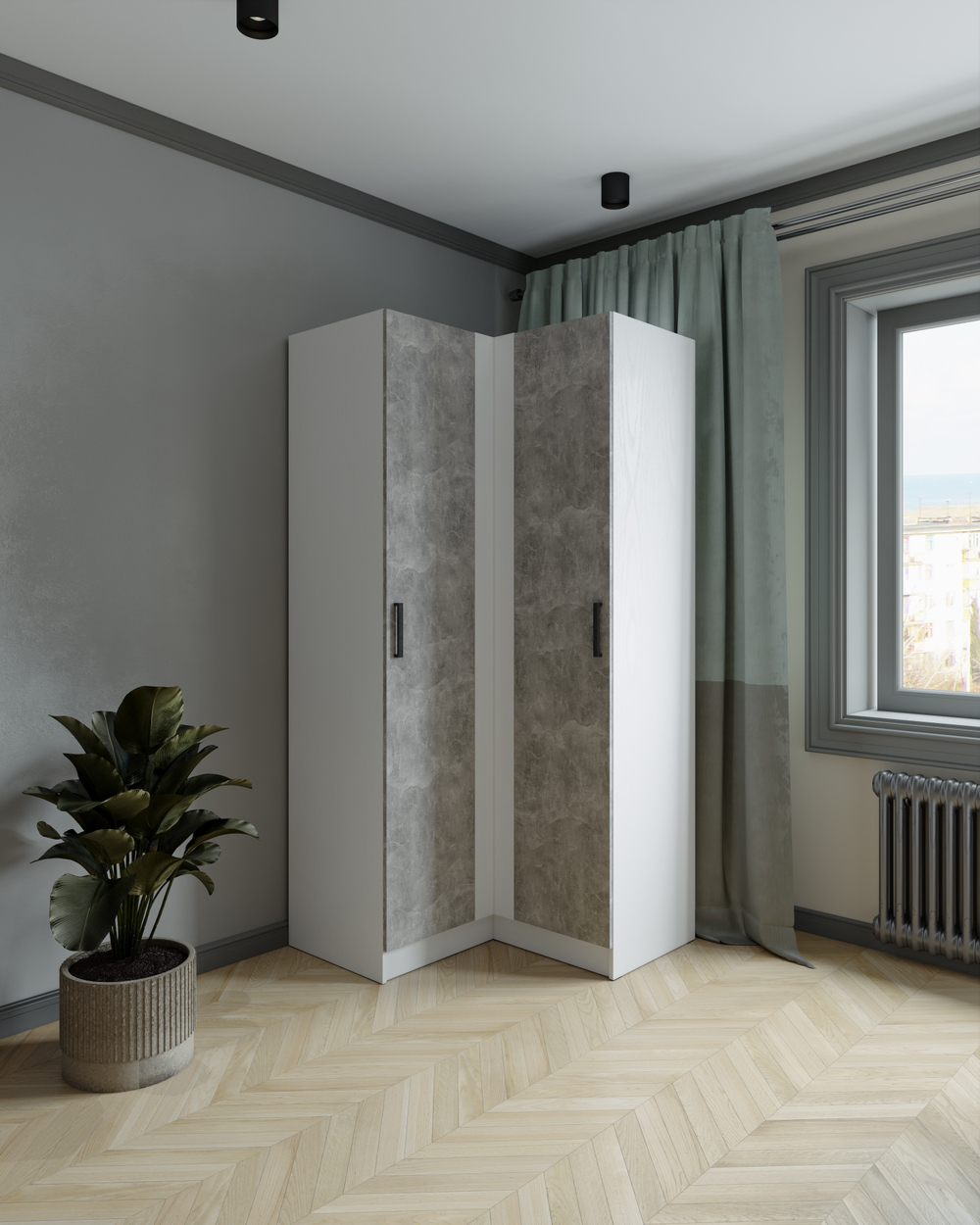 Шкаф угловой Ларс прямой (МБ3)