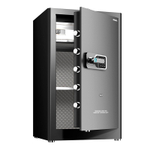 Сейф DELI "AE132" биометрический + электронный замок + ключ, 480х420х800 мм, 44 кг, черный