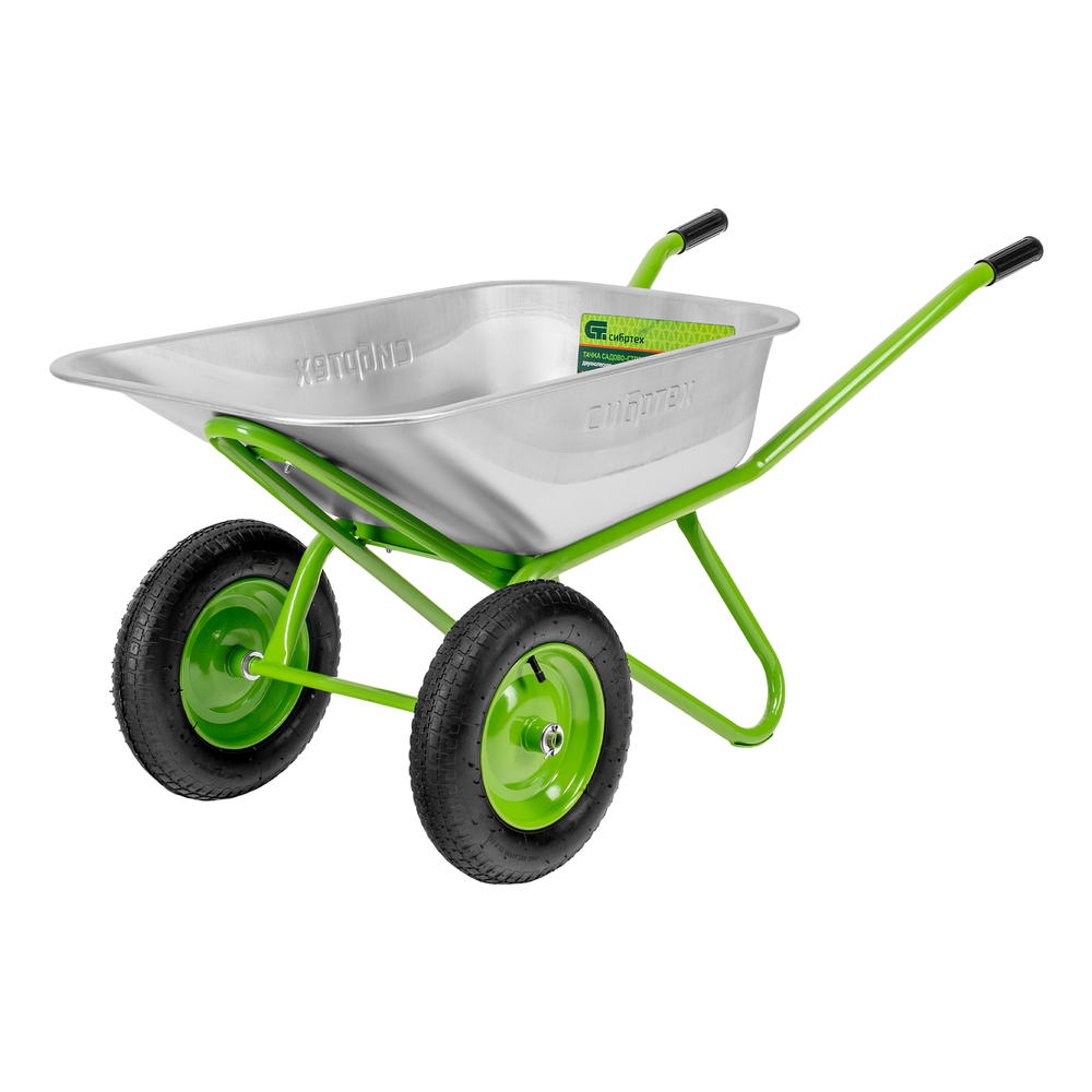 Тачка садово-строительная Сибртех 2-х колесная, грузоподъемность 230 кг, объем 110 л