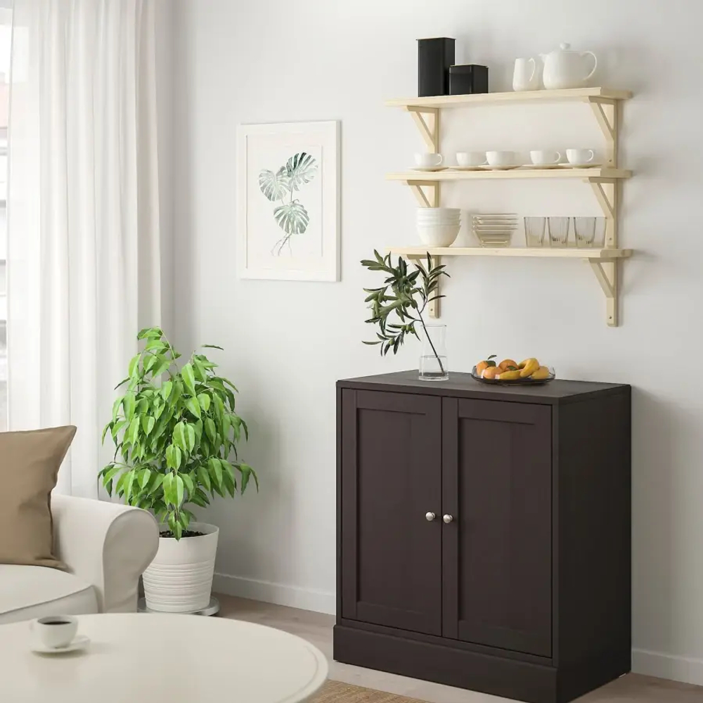 Комбинация настенных полок - TRANHULT/SANDSHULT IKEA, ТРАНГУЛЬТ/ САНДСХУЛЬТ ИКЕА, 75х80х20 см, дерево