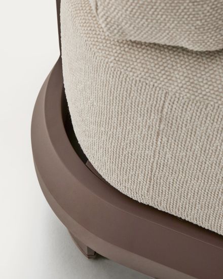 Трехместный диван Nerano из коричневого алюминия, 208 см