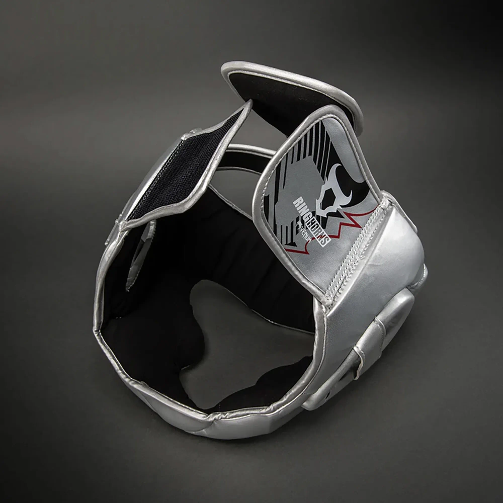 Боксёрский шлем Venum Ringhorns Charger Headgear silver/black