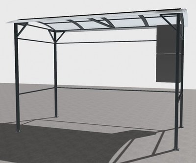 Навес с солнечными батареями на 5 автоматов