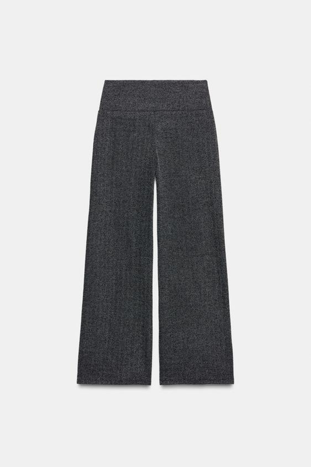 ZARA БРЮКИ ПРЯМОГО КРОЯ ИЗ САРЖИ, ТЕМНО-СЕРЫЙ