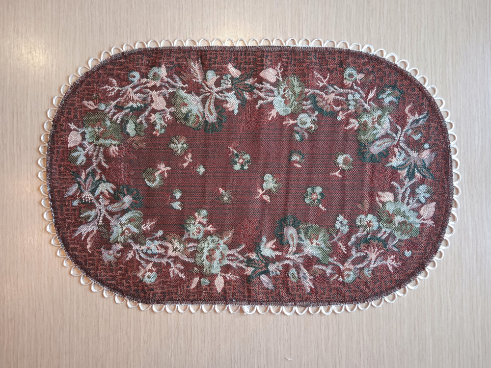 Набор декоративных гобеленовых салфеток "Весна" (1 шт 31х47+6 шт d 13)