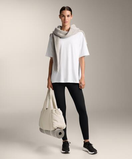 Oysho Футболка из смесового хлопка, белый