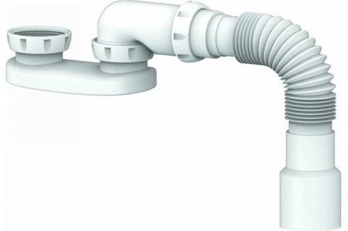 Сифон UNICORN G22 для душ.поддона,прикруч.выпуск 1 1/2(d40),гофра d40*d40/50 400мм