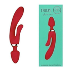 Многоцелевой Вибратор массажер Paris Pleasure Luxeluv с вагинально-клиторальной и анальной стимуляцией (Цвет: красный)
