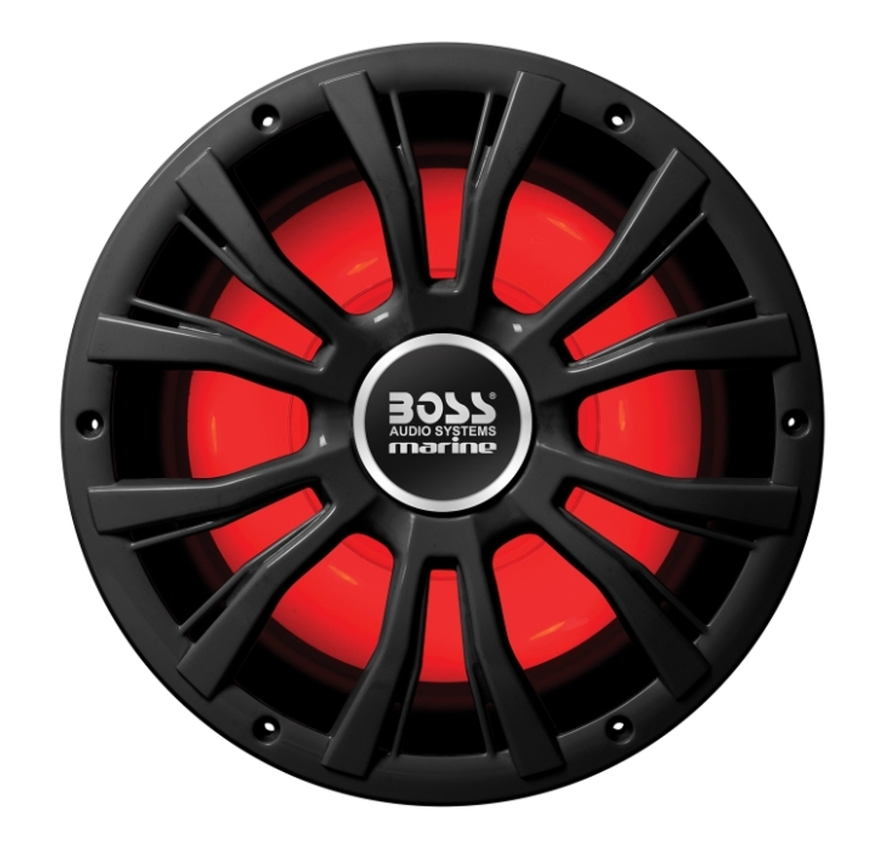 Влагозащищенный сабвуфер Boss Audio 800W 10" с RGB подсветкой, черный