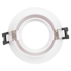 Светильник встраиваемый декоративный ЭРА KL92 WH под лампу MR16 GU5.3 белый пластиковый