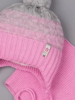 Шапка для девочки осенняя вязаная и снуд