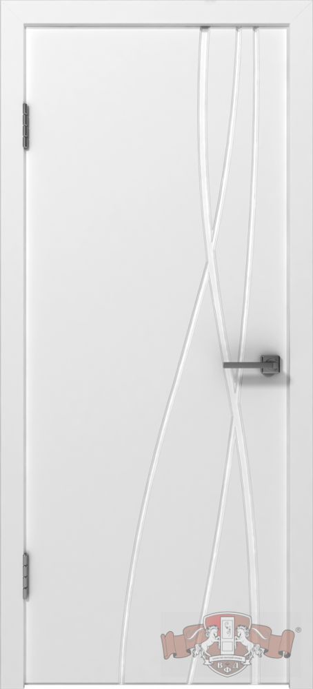 Дверь межкомнатная Авангард Т1 (24ДГО) Цвет: Белая эмаль