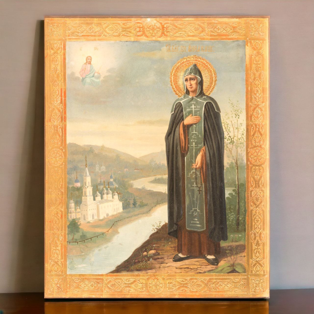 Святая Анна Кашинская деревянная икона на левкасе мастерская Иконный дом