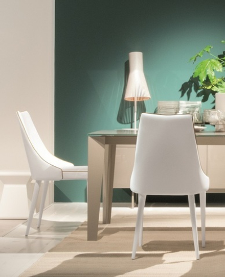 Стул CLARA 40.11 (TR505 white with sand cordonet, экокожа)