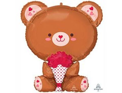 Фигура Мишка с цветами 26'' An