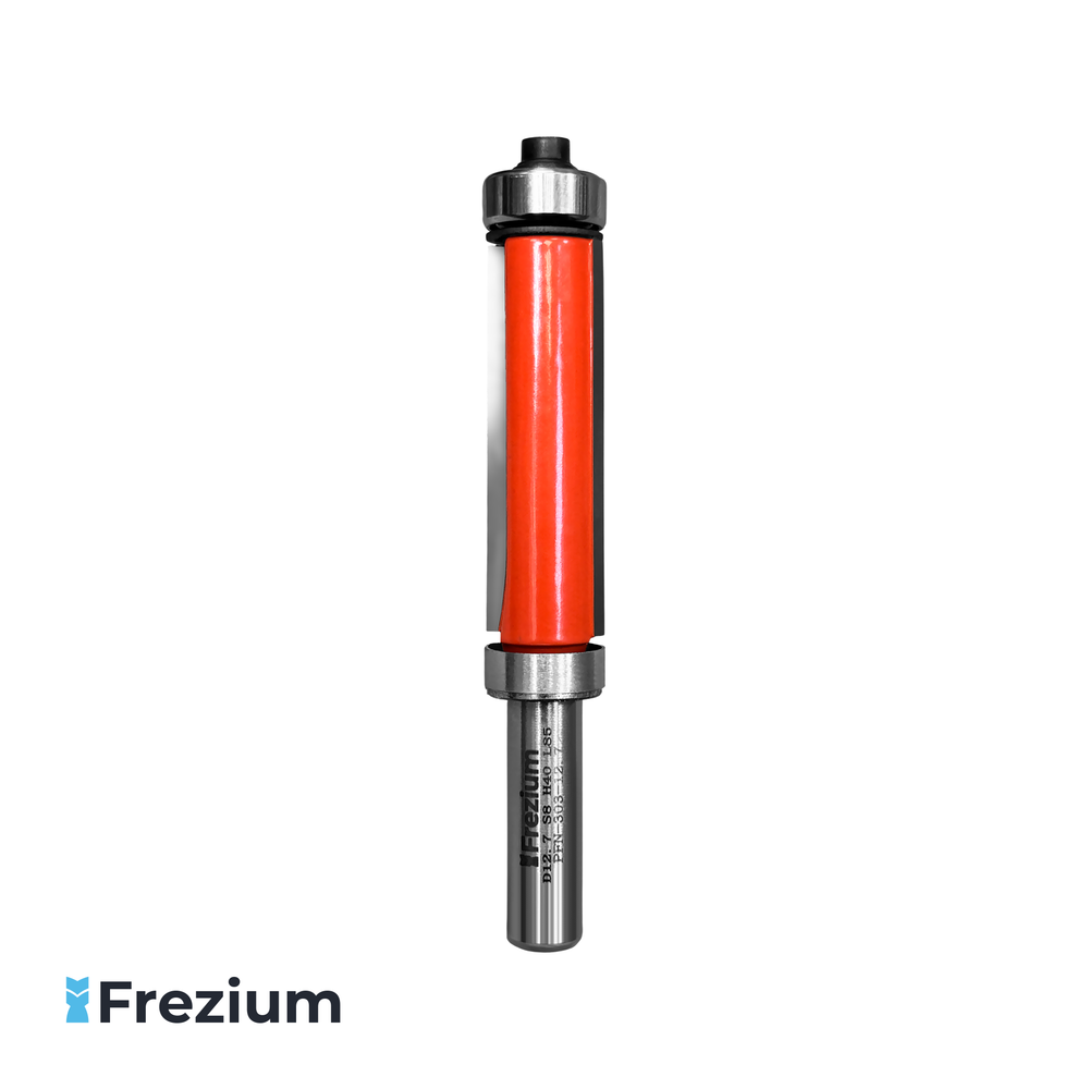 Обгонная прямая фреза с нижним и верхним подшипниками "Frezium" (12.7x8x40x85; PFN-303-12.7)