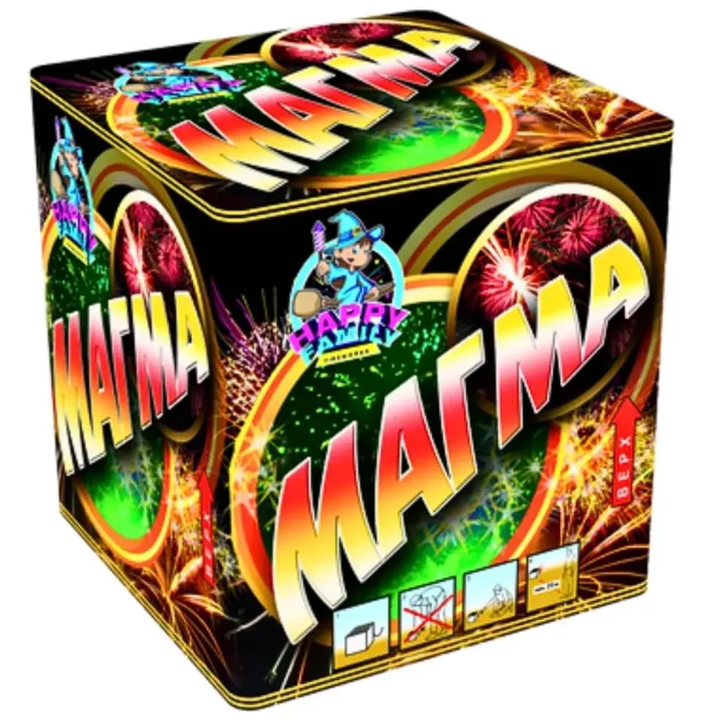 Батарея салютов 'МАГМА' (FP-B107) от Фаворит Пиро Групп, 16 выстрелов, 20 мм