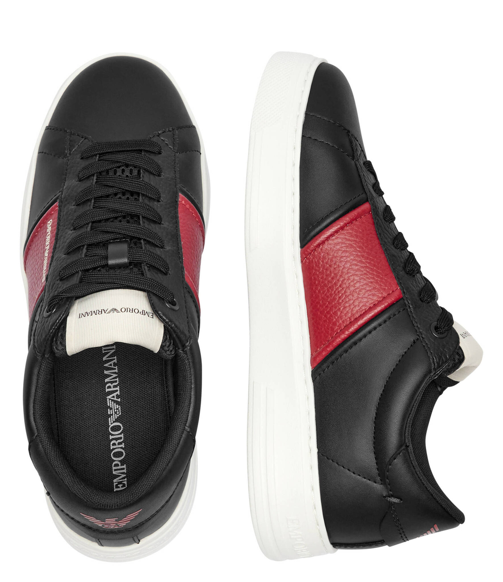 Кожаные кроссовки Emporio Armani - черный(X4X570 XN840)