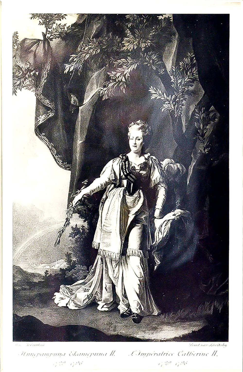 Левицкий Д.Г. Императрица Екатерина II.(1729-1796). Фототипия. Россия.1909г.