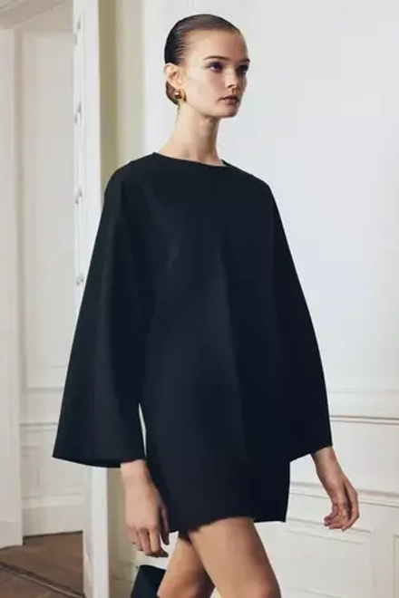 ZARA МИНИ-ПЛАТЬЕ — ZW COLLECTION, ЧЕРНЫЙ