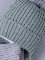 Шапка для мальчика осенняя вязаная и снуд