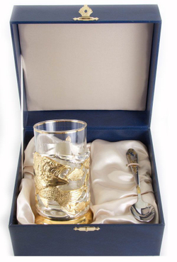 Подстаканник Судак с позолотой