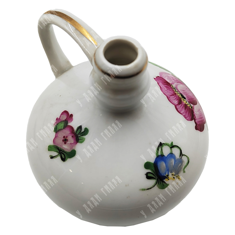 Миниатюрный фарфоровый кувшин. Фарфор, золочение. Ручная роспись. Herend Херенд 20 век.