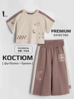 Костюм для девочки, футболка и кюлоты