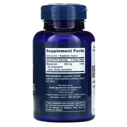 Life Extension Magnesium caps 500 mg 100 veg capsules, Магний