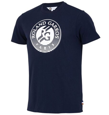 Мужская теннисная футболка Roland Garros 2026 Big Logo - navy