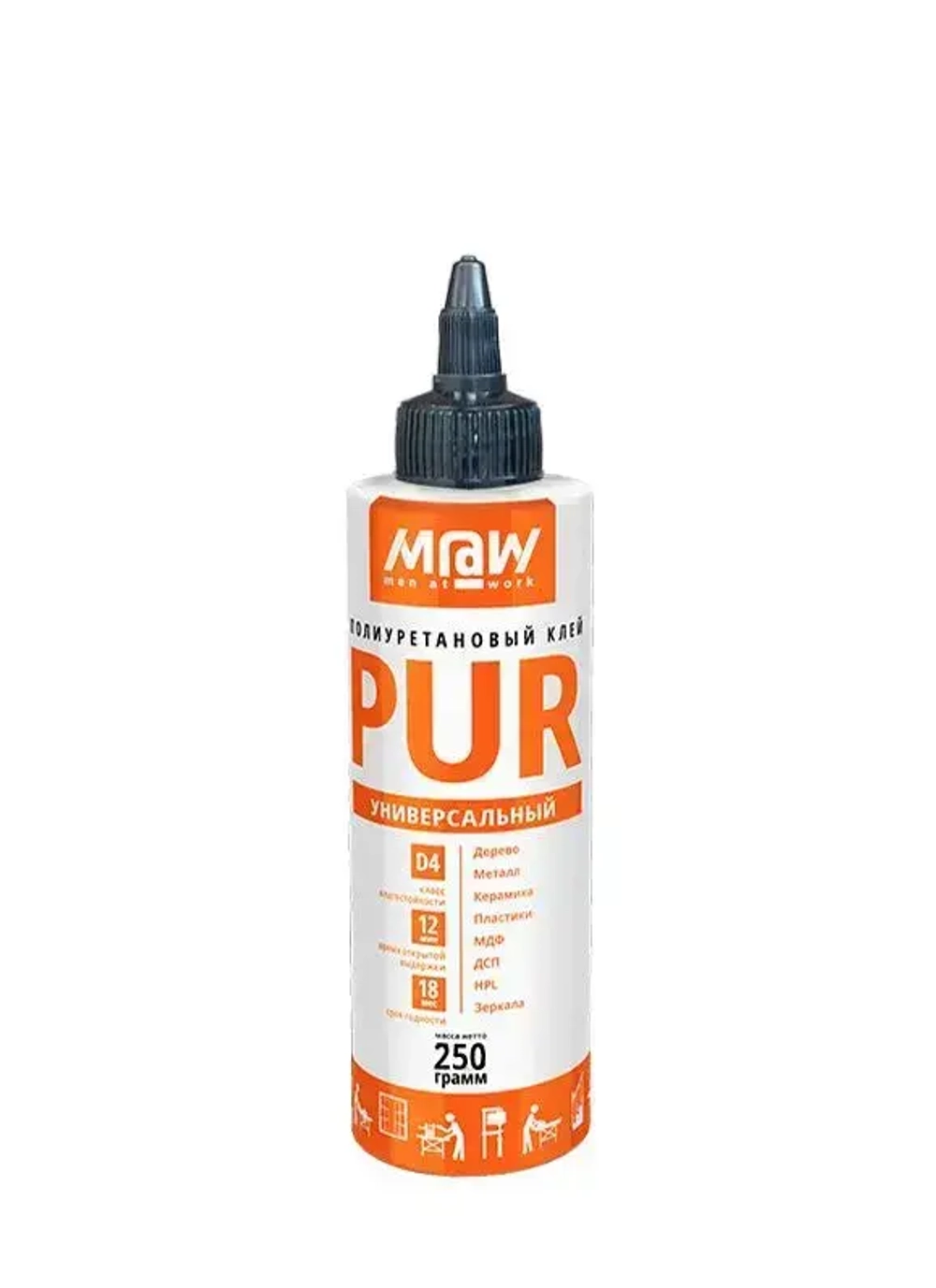 Клей PUR (ПУР) полиуретановый Men at Work, 250 г