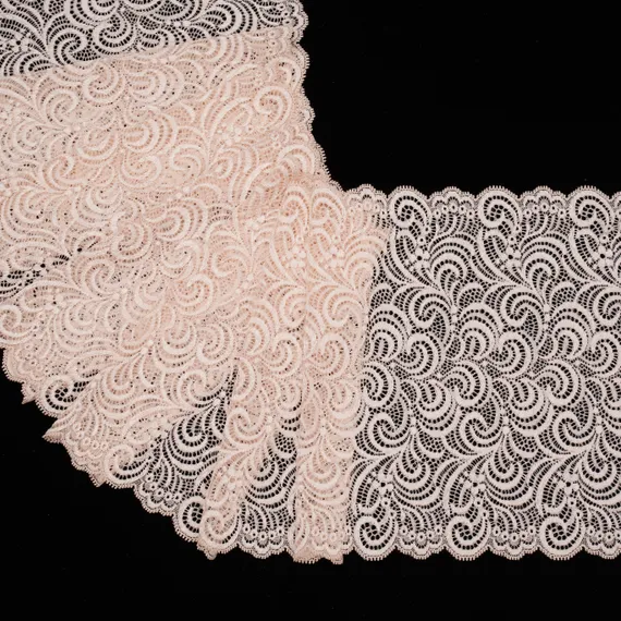 Кружево эластичное жасмин 21 см, Китай