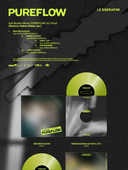 (ПРЕДЗАКАЗ) Альбом LE SSERAFIM - PUREFLOW PT.1 2nd Studio Album LP RANDOM Version