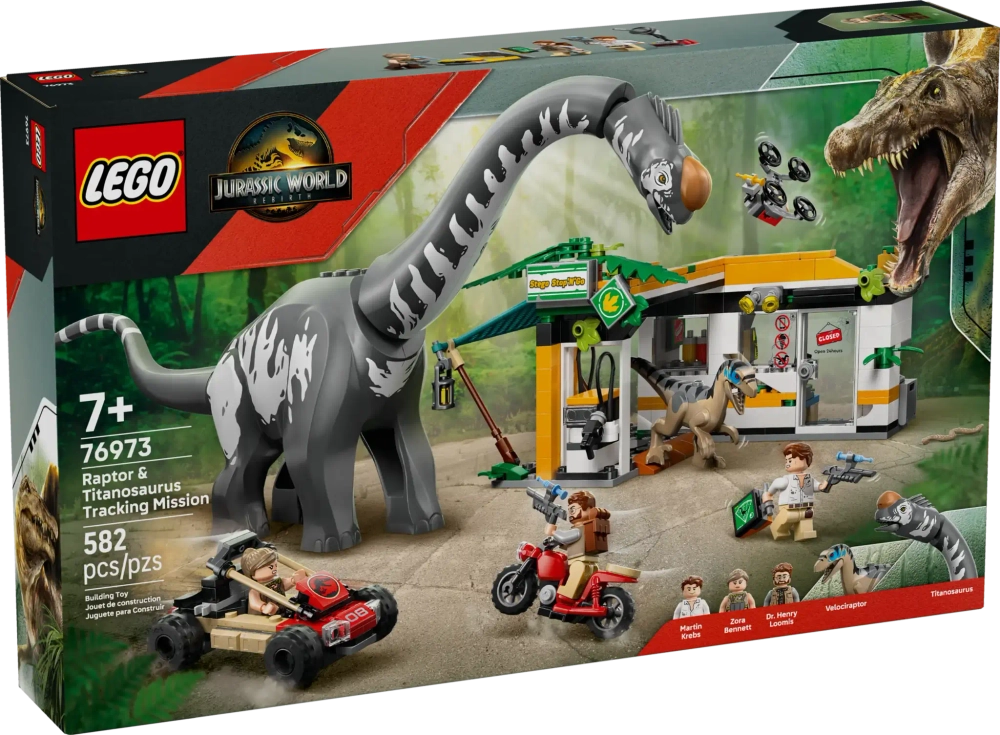 Конструктор LEGO Jurassic World 76973 Миссия по отслеживанию хищника и титанозавра