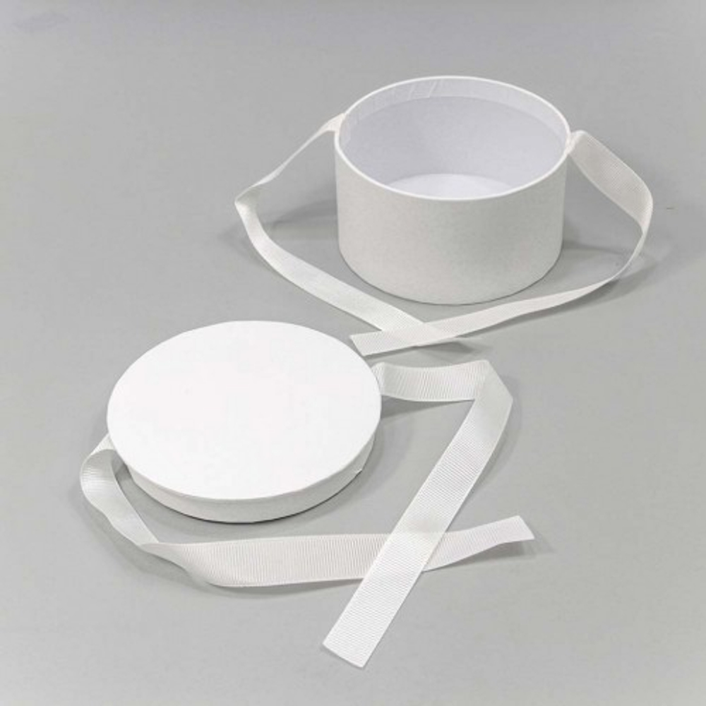 Коробка 11х6 см с лентами (Белый)