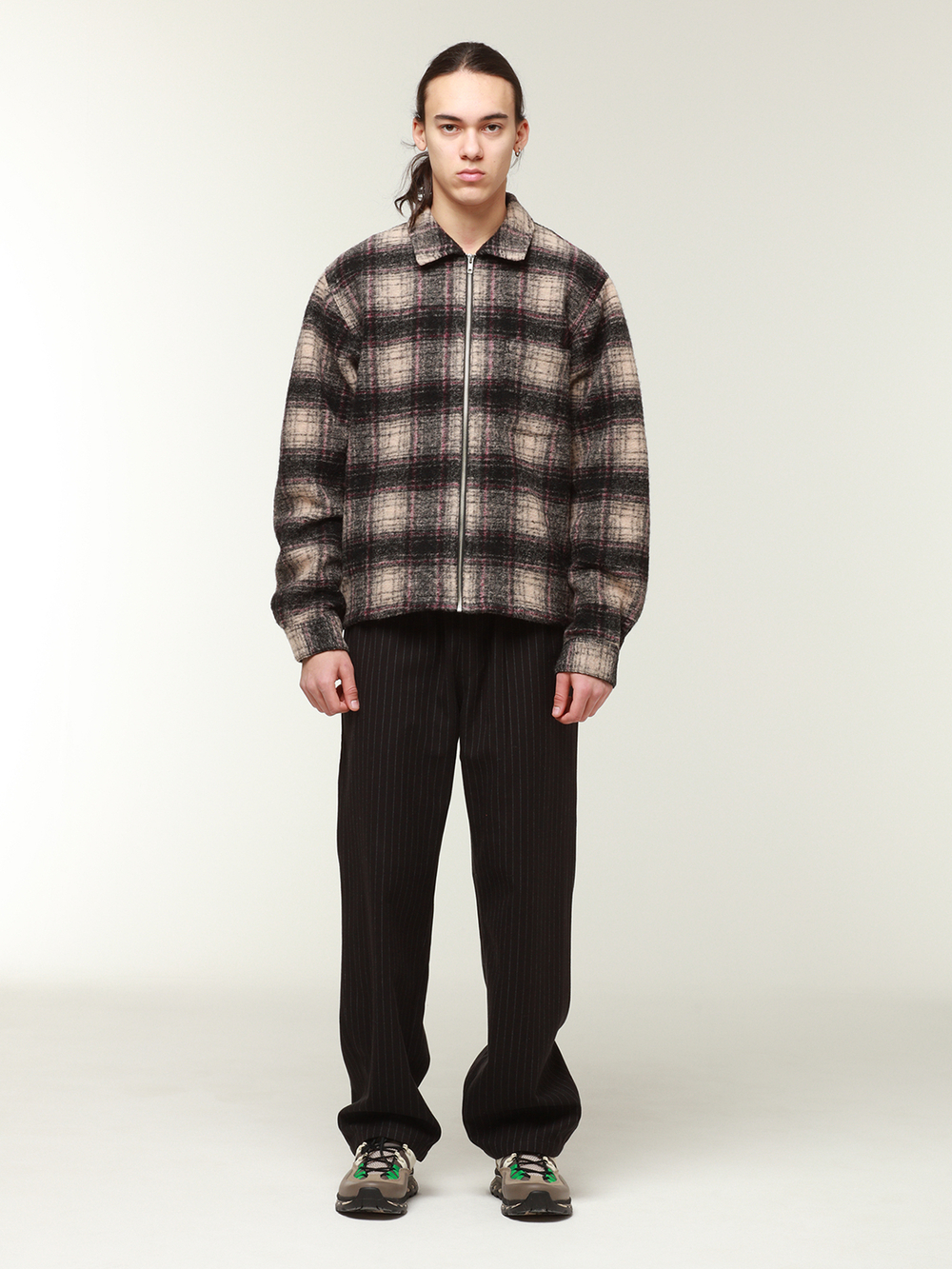 Рубашка Wool Plaid Zip