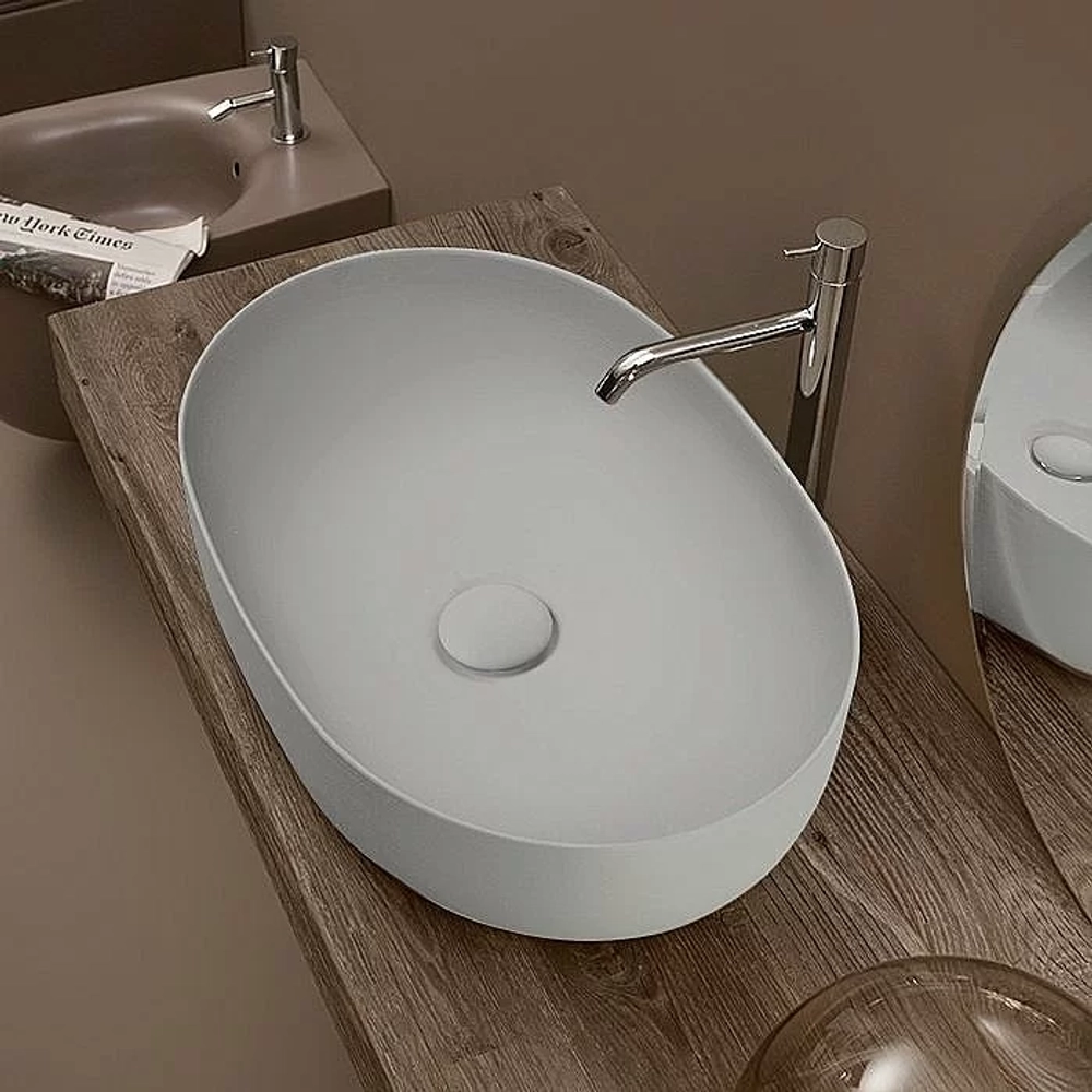 Раковина накладная Kerasan Nolita 60 534359 Grigio matt