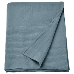 IKEA INDIRA  (ИКЕА ИНДИРА)  -  Покрывало, темный серо-голубой, 230x250 см