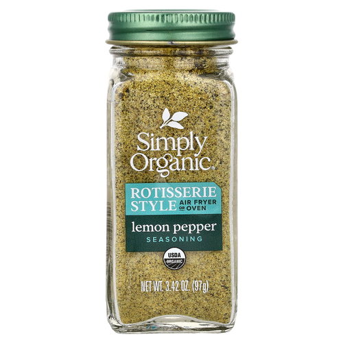 Simply Organic, приправа для гриля, лимон и перец, 97 г (3,42 унции)