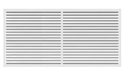 Решетка радиаторная 300х600 мм пластик белый Распродажа