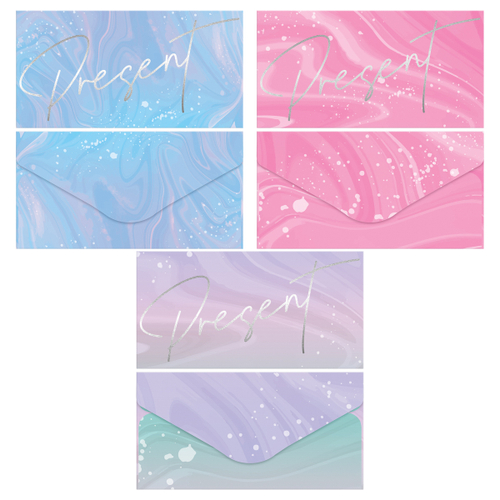 Конверт для денег MESHU "Present" 85*164мм, матовая ламинация, фольга, 3 дизайна