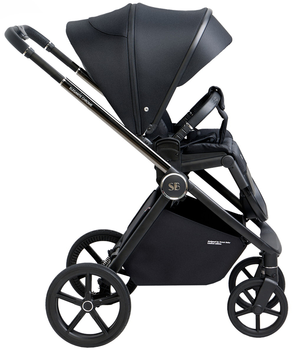 Детская коляска Sweet Baby Elegante 3 в 1 Chrome Black