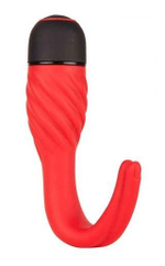 Красный силиконовый вибростимулятор простаты с 10 режимами (Цвет: красный)