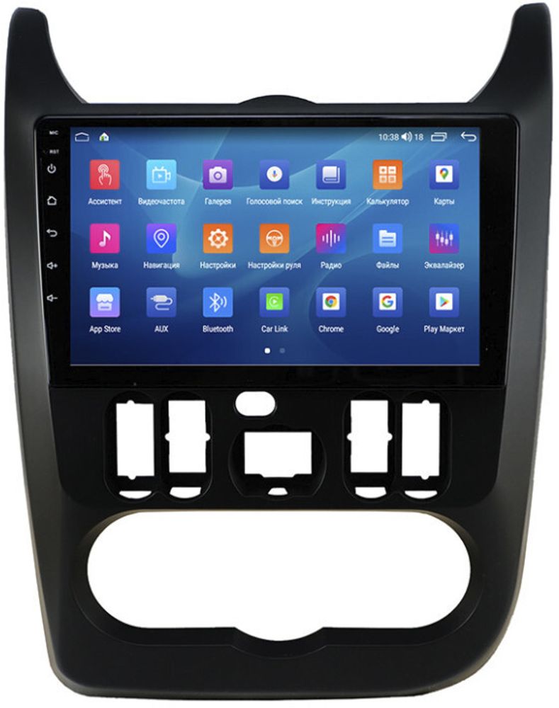 Магнитола для Renault Logan/Sandero 2009-2014 - Parafar PF175BUHD на Android 13, QLED, ТОП процессор, 8Гб+128Гб, CarPlay, 4G SIM-слот