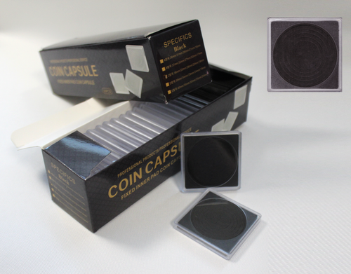 Пачка универсальных Чёрных капсул Квадрум QUADRUM  20 шт в упаковке. Тип С 18/23/28/33/38 мм